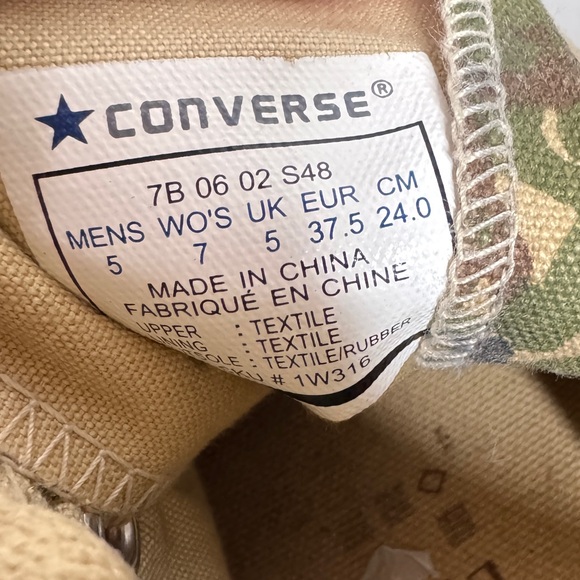 Converse All Star Rare Gas Mask Camo Camouflage High Top Tan Sneakers Men’s 5 - Picture 14 of 16